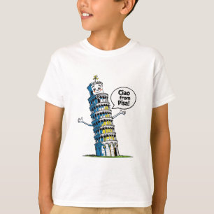 Kids Italy Leaning Tower Pisa ciao From Pisa' Girl T-Shirt