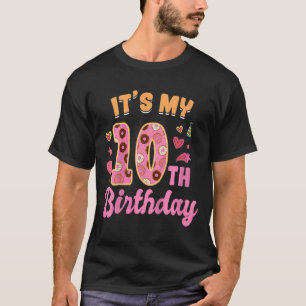 Kids It's My 10rd Birthday Sweet Doughnut Happy 10 T-Shirt