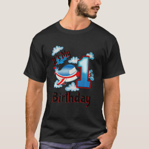 Kids It's My 1st Birthday Birthday Planes For 1 Y T-Shirt