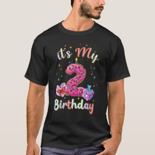 Kids It's My 2nd Birthday 2 Years Old Doughnut Ca T-Shirt