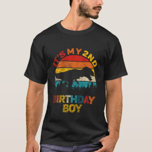 Kids It's My 2nd Birthday Boy Dinosaur Rex Two Yea T-Shirt