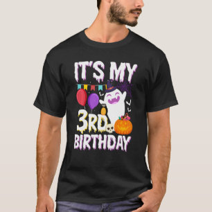 Kids It's My 3rd Birthday Ghost Pumpkin Halloween T-Shirt