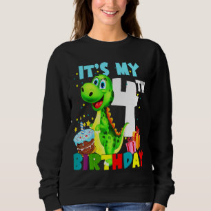Kids Its My 4th Birthday Boys Happy 4 Year Old Bo Sweatshirt