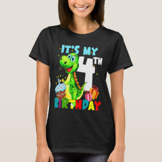 Kids Its My 4th Birthday Boys Happy 4 Year Old Bo T-Shirt