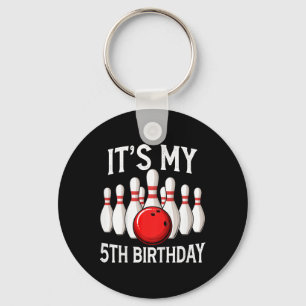 Kids It's My 5th Birthday Bowling Bowler 5 Years O Key Ring