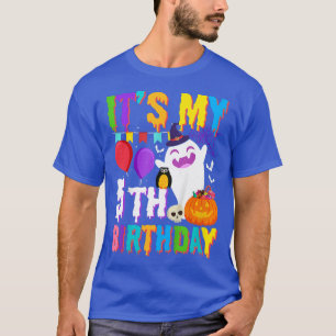 Kids Its My 5th Birthday Gift Ghost Pumpkin Hallow T-Shirt