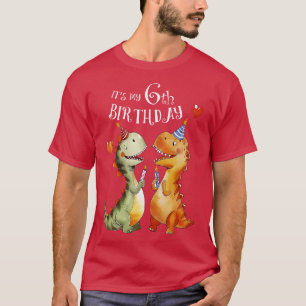 Kids Its My 6th Birthday Dino Dinosaurs Theme Part T-Shirt