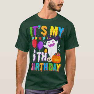 Kids Its My 6th Birthday Gift Ghost Pumpkin Hallow T-Shirt