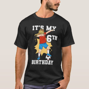 Kids It's My 6th Birthday Girl Soccer Premium T-Shirt