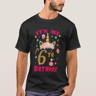 Kids Its My 6th Birthday - Unicorn Birthday Party T-Shirt