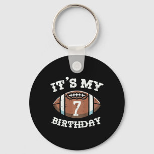Kids Its My 7th Birthday American Football 7 Year Key Ring