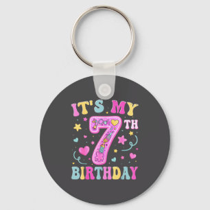Kids It's My 7th Birthday Girl 7 Seven Happy Birth Key Ring