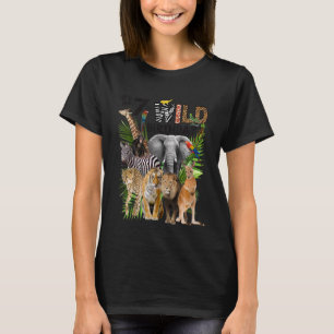 Kids It's My 7th Wild Birthday Safari Animals Zoo T-Shirt