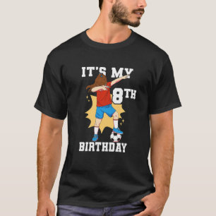 Kids It's My 8th Birthday Girl Soccer Premium T-Shirt