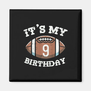 Kids Its My 9th Birthday American Football 9 Year  Magnet