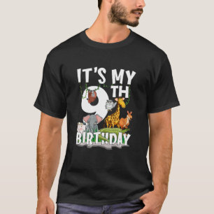 Kids It's My 9th Birthday Zoo Jungle Safari 9 Year T-Shirt