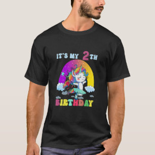 Kids It's My Birthday 2Nd Rainbow Unicorn Birthday T-Shirt