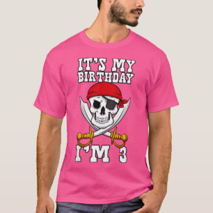 Kids It's My Birthday I'm 3 Pirate Themed 3rd Birt T-Shirt