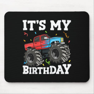 Kids Its My Birthday Monster Truck Birthday Boy To Mouse Pad
