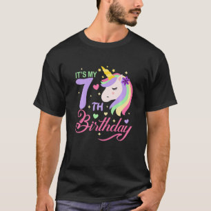 Kids It's My Seventh 7th Birthday Seven 7 Years Ol T-Shirt
