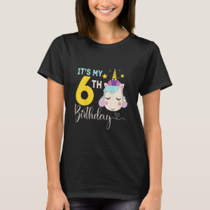 Kids It's My Sixth 6th Birthday Six 6 Years Old Gi T-Shirt