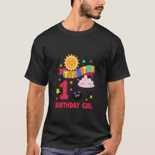 Kids Itsy A Bitsy 1 Cute Birthday Girl First Birth T-Shirt
