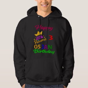 Kids January Girls Birthday 5 January 3rd Annivers Hoodie