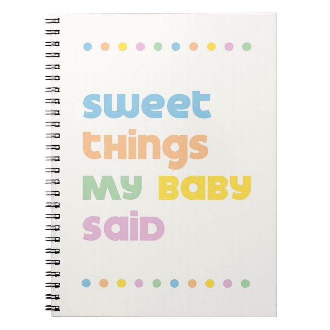 Kid's Journal Sweet Things Child Keepsake notebook (Front)