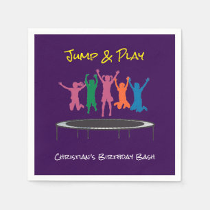 Kids Jump & Play Trampoline Birthday Bash Napkin