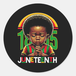 Kids Juneteenth Prince 1865 Black History Month To Classic Round Sticker