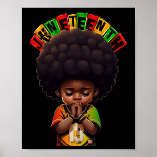 Kids Juneteenth Prince 1865 Black History Month To Poster