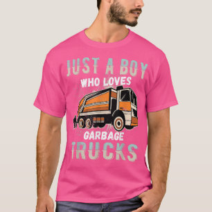 Kids Just A Boy Who Loves Garbage Trucks 1682 T-Shirt