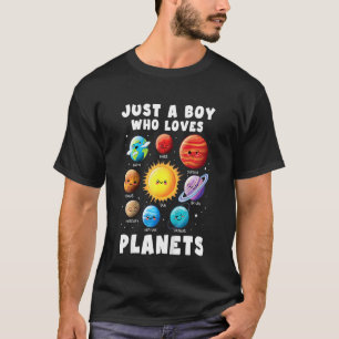 Kids Just A Boy Who Loves Planets Solar System Spa T-Shirt
