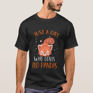 Kids Just a girl who love red pandas red pand T-Shirt