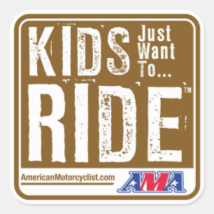 Kids Just Want To Ride Square Sticker