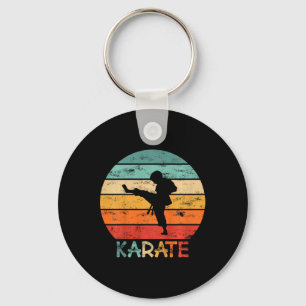 Kids Karate Martial Arts Grunge Motif A Little Boy Key Ring