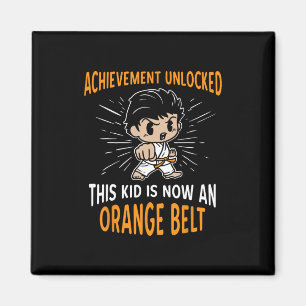 Kids Karate Student Orange Belt Award T Shirt Gift Magnet