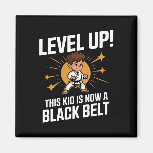 Kids Karate Uniform Black Belt Award T Shirt Desig Magnet