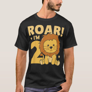 Kids Kids 2nd Birthday Lion 2 Years Old Cub Lion  T-Shirt