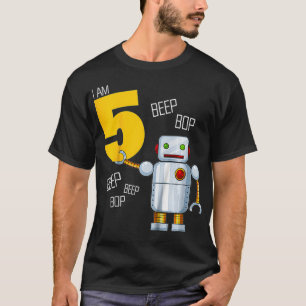 Kids Kids 5th birthday Robot for kids who love ro T-Shirt