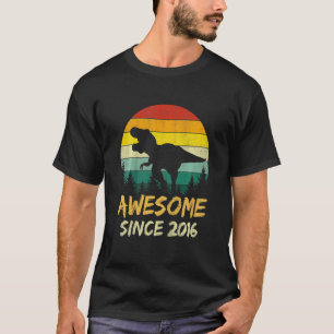 Kids Kids 6th Birthday Dinosaur 6 Years Old Awesom T-Shirt