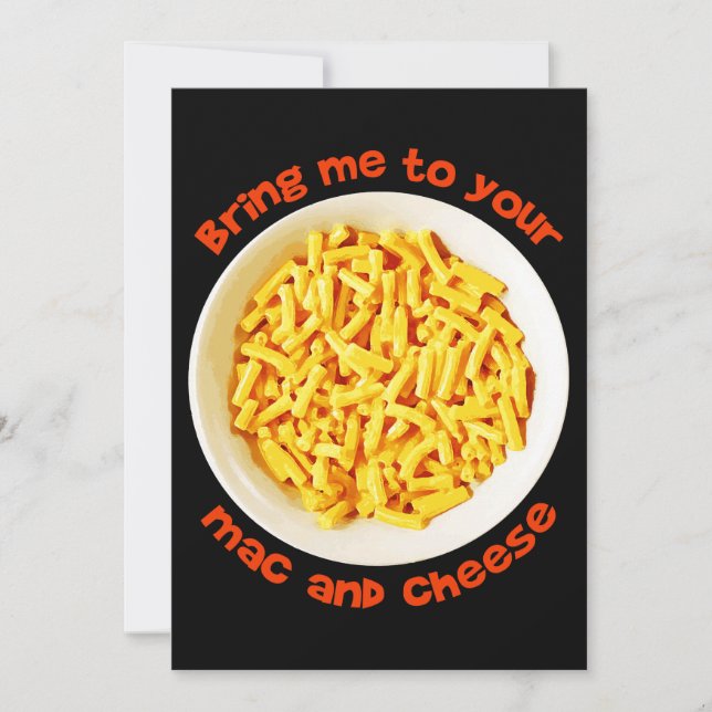 Kids Kids Bring Me To Your Mac And Cheese Yummy Holiday Card (Front)