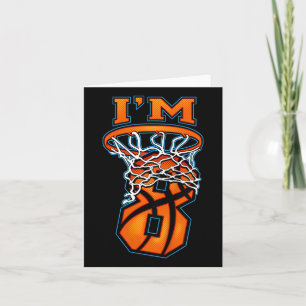 Kids Kids Bysketbyll I'm 8 Boy Girl 8th Birthday G Card