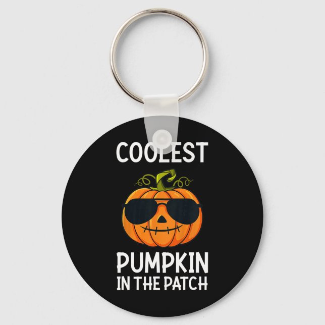Kids Kids Coolest Pumpkin In The Patch Toddler Boy Key Ring (Front)