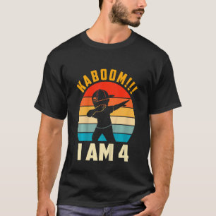 Kids Kids Dabbing Birthday 4 Years Old I Am 4 Birt T-Shirt