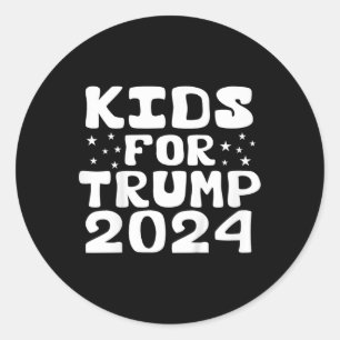 Kids Kids For Trump Election 2024 Classic Round Sticker