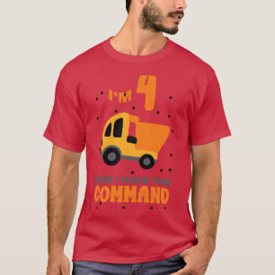 Kids Kids Four 4 Yr Birthday Dump-truck Boy 4 Year T-Shirt