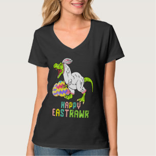 Kids Kids Happy Eastrawr Trex Easter Bunny Egg Fun T-Shirt
