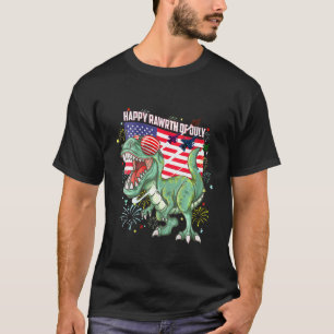 Kids Kids Happy Rawrth Of July Dinosaur T Rex 4th  T-Shirt