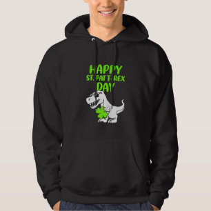 Kids Kids Happy St Pat Trex Day Dino St Patricks D Hoodie